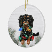 Cavalier King Charles Spaniel kerstversiering Keramisch Ornament (Links)
