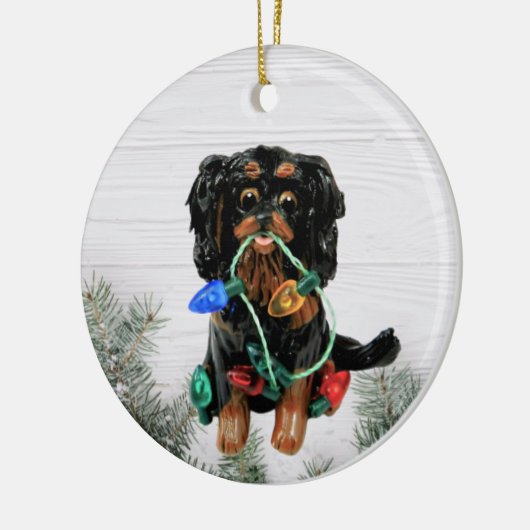 Cavalier King Charles Spaniel kerstversiering Keramisch Ornament (Links)