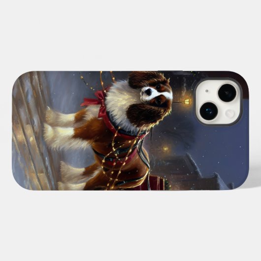 Cavalier King Charles Spaniel Kerstviering Case-Mate iPhone Case (Achterkant (horizontaal))