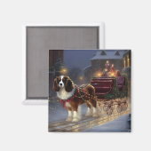 Cavalier King Charles Spaniel Kerstviering Magneet (Voorkant / Achterkant)