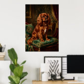 Cavalier King Charles Spaniel Koninklijke Barok Po Poster (Thuiskantoor)