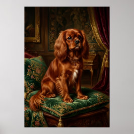 Cavalier King Charles Spaniel Koninklijke Barok Po Poster