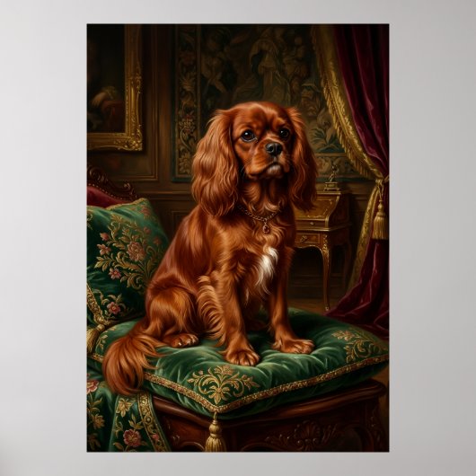 Cavalier King Charles Spaniel Koninklijke Barok Po Poster (Voorkant)