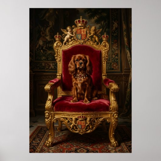Cavalier King Charles Spaniel Koninklijke Troon Kr Poster (Voorkant)