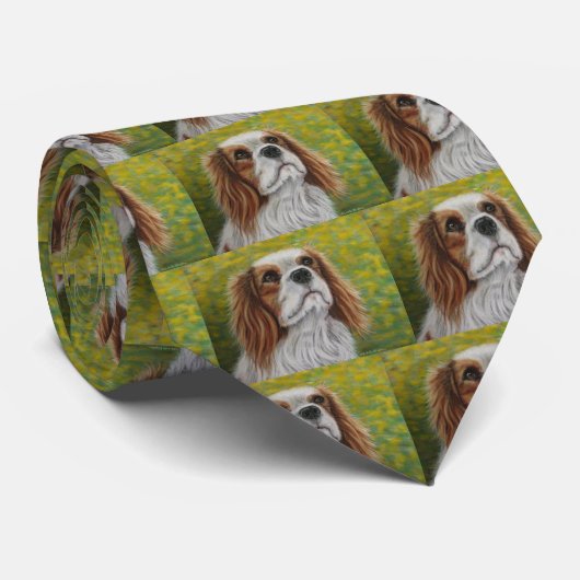 Cavalier King Charles Spaniel Kunst - Addie - Stropdas (Opgerold)