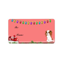 Cavalier King Charles Spaniel Label kerstcadeau