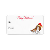 Cavalier King Charles Spaniel Label kerstcadeau (Voorkant)