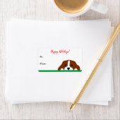 Cavalier King Charles Spaniel Label kerstcadeau (Insitu)