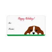 Cavalier King Charles Spaniel Label kerstcadeau (Voorkant)