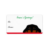 Cavalier King Charles Spaniel Label kerstcadeau (Voorkant)