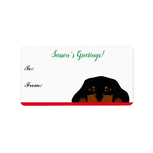 Cavalier King Charles Spaniel Label kerstcadeau (Voorkant)