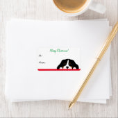 Cavalier King Charles Spaniel Label kerstcadeau (Insitu)