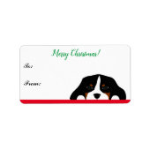 Cavalier King Charles Spaniel Label kerstcadeau (Voorkant)