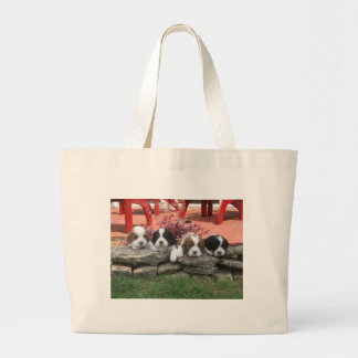 Cavalier King Charles Spaniel Litter Grote Tote Bag