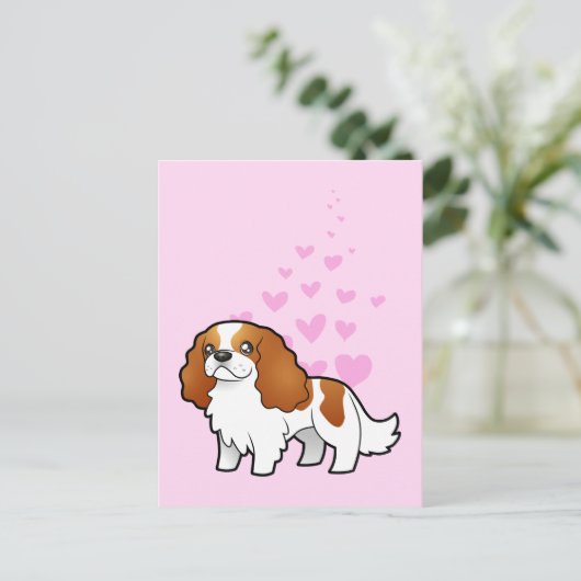 Cavalier King Charles Spaniel Love Briefkaart (Staand voorkant)