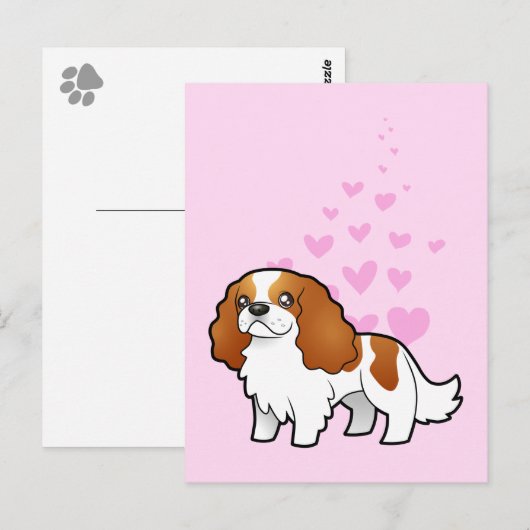 Cavalier King Charles Spaniel Love Briefkaart (Voorkant / Achterkant)