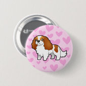 Cavalier King Charles Spaniel Love Ronde Button 5,7 Cm (Voorkant /achterkant)
