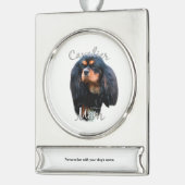 Cavalier King Charles Spaniel mam 2 Verzilverd Banner Ornament (Links)