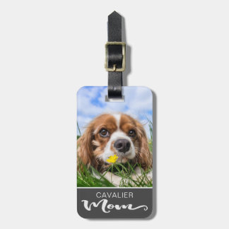 Cavalier King Charles Spaniel mam Dog's foto Bagagelabel