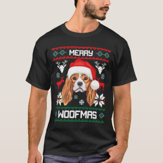 Cavalier King Charles Spaniel Merry Woofmas T-shirt