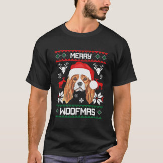 Cavalier King Charles Spaniel Merry Woofmas Xmas T-shirt