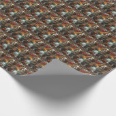 Cavalier King Charles Spaniel met kerstcadeaus Cadeaupapier (Hoek)