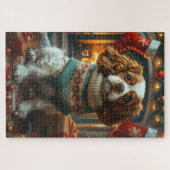 Cavalier King Charles Spaniel met kerstcadeaus Legpuzzel (Horizontaal)