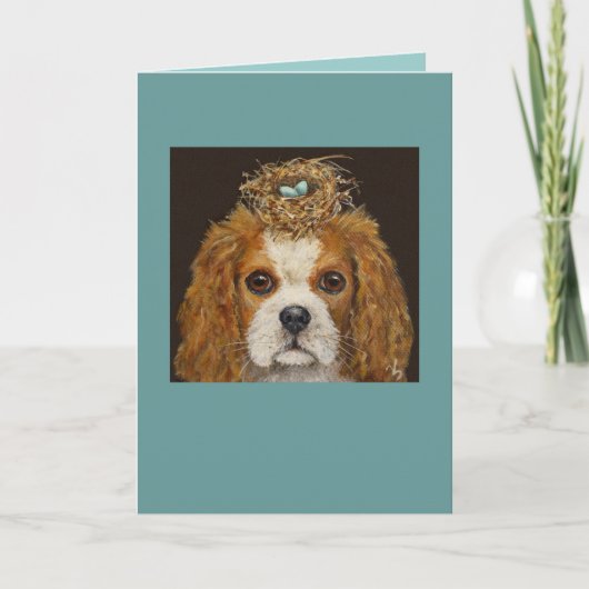 Cavalier King Charles Spaniel met nestkaart Kaart (Voorkant)