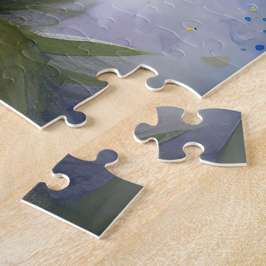 Cavalier King Charles Spaniel met paaseieren Legpuzzel (Zijkant)