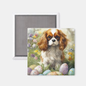 Cavalier King Charles Spaniel met paaseieren Magneet (Voorkant / Achterkant)
