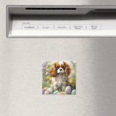 Cavalier King Charles Spaniel met paaseieren Magneet (Insitu (Vaatwasser))