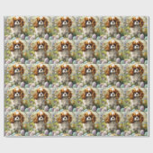 Cavalier King Charles Spaniel met Pasen Eieren Cadeaupapier (Vlak)