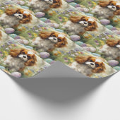 Cavalier King Charles Spaniel met Pasen Eieren Cadeaupapier (Hoek)