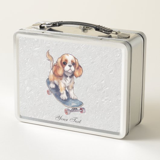 Cavalier King Charles Spaniel metalen lunchbox (Achterkant)