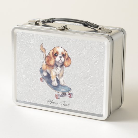 Cavalier King Charles Spaniel metalen lunchbox (Voorkant)