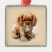 Cavalier King Charles Spaniel Metalen Ornament (Voorkant)