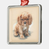 Cavalier King Charles Spaniel Metalen Ornament (Links)