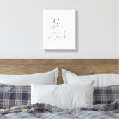 Cavalier King Charles Spaniel, Minimalistische Kun Canvas Afdruk (Insitu (Slaapkamer))