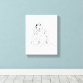 Cavalier King Charles Spaniel, Minimalistische Kun Canvas Afdruk (Insitu (Houten vloer))