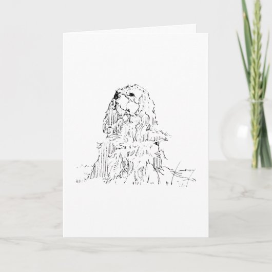 Cavalier King Charles Spaniel, Minimalistische Kun Kaart (Voorkant)