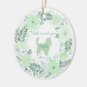 Cavalier King Charles Spaniel - Mint Green Custom Keramisch Ornament (Links)