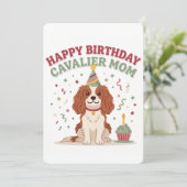 Cavalier King Charles Spaniel Moeder Kaart (Staand voorkant)