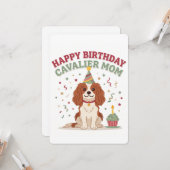 Cavalier King Charles Spaniel Moeder Kaart (Voorkant / Achterkant in situ)