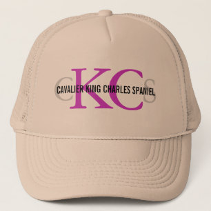 Cavalier King Charles Spaniel Monogram Design Trucker Pet