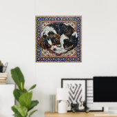 Cavalier King Charles Spaniel Mozaïek Poster | Per (Thuiskantoor)