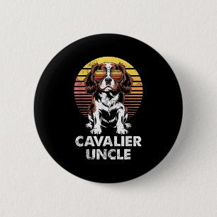 Cavalier King Charles Spaniel Oom Vintage Hondenbe Ronde Button 5,7 Cm