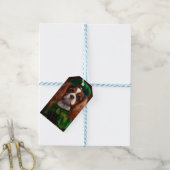 Cavalier King Charles Spaniel op St. Patrick's Day Cadeaulabel (Met Touw)