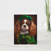 Cavalier King Charles Spaniel op St. Patrick's Day Kaart (Voorkant)