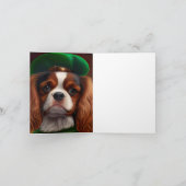 Cavalier King Charles Spaniel op St. Patrick's Day Kaart (Binnen)