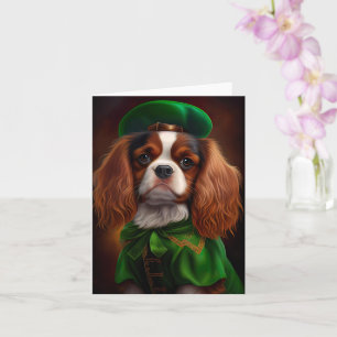 Cavalier King Charles Spaniel op St. Patrick's Day Kaart